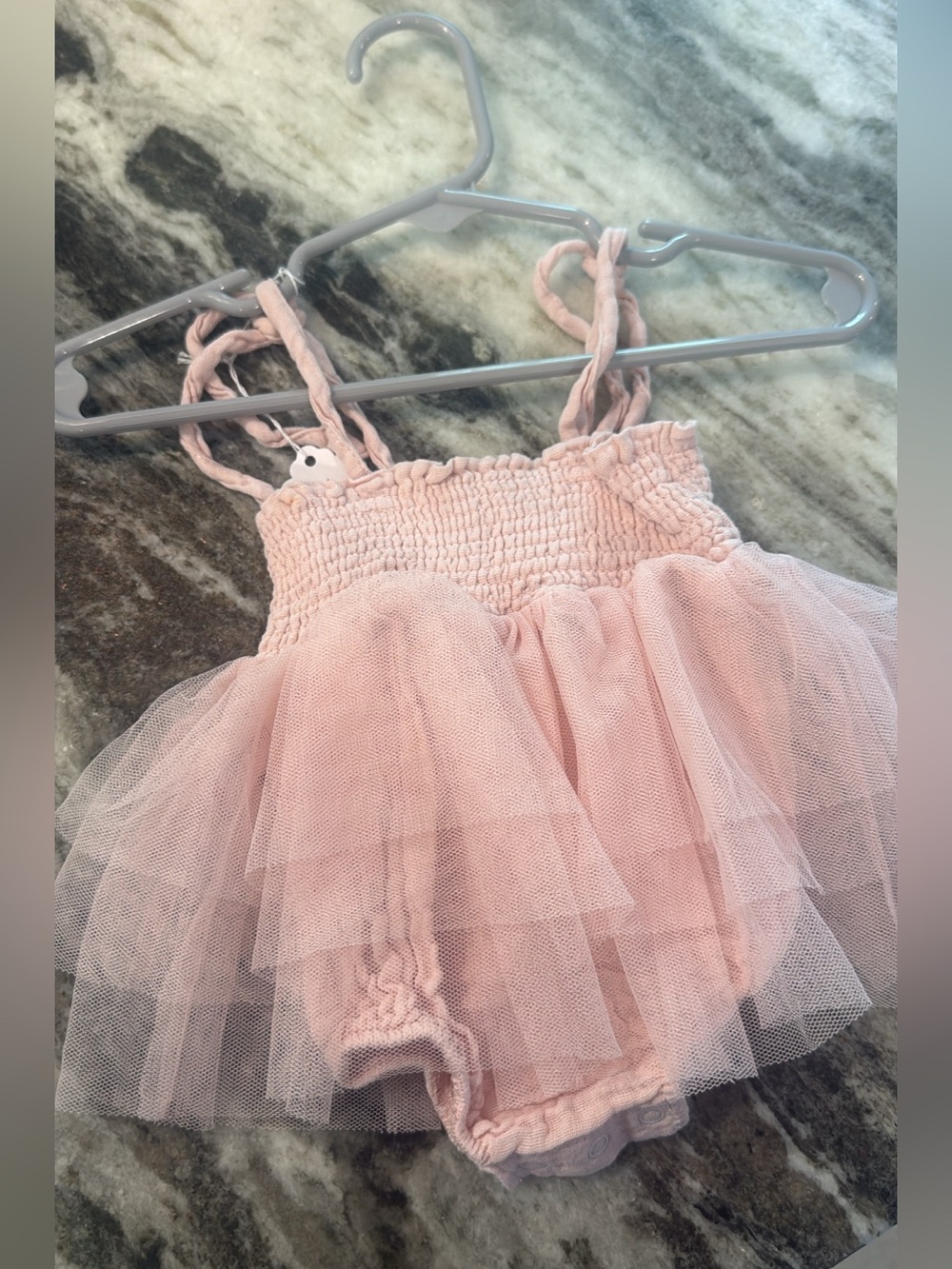 Angel Dear Pink Tulle Ruffle Romper Dress